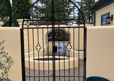 Custom courtyard gate by Kervin Ironworks