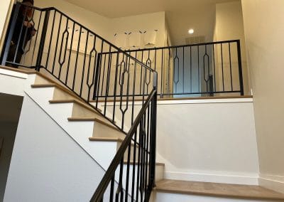 custom interior stair rails for a Portland, Oregon home custom home